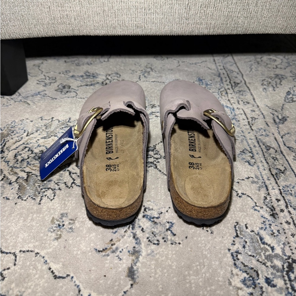 Birkenstock Boston Big Buckle Nubuck Leather Faded Purple - Picture 7 of 8